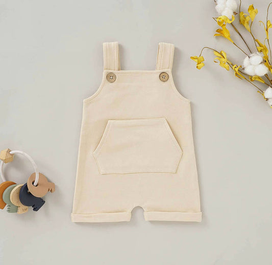 French Terry Overalls | Oatmeal