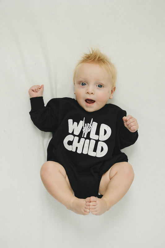 Wild Child Sweatshirt Romper